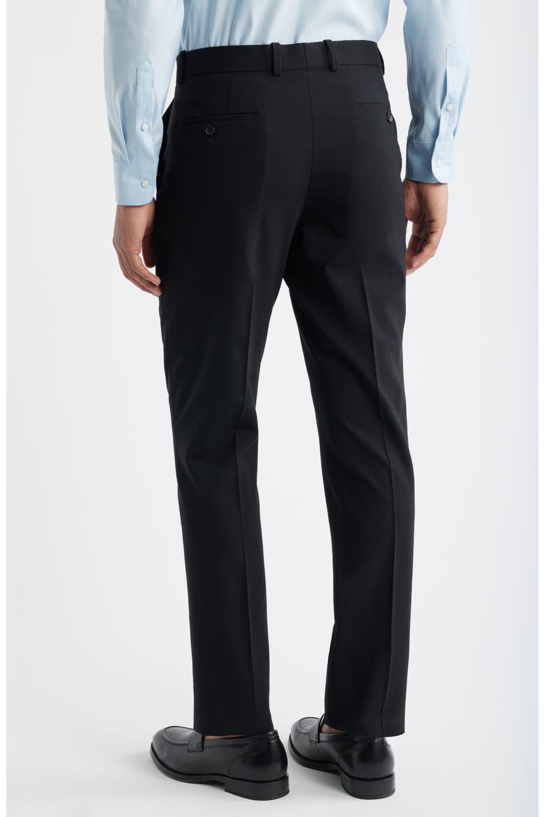 Henrik Trim Fit Solid Stretch Wool Suit Pants, Alternate, color, BLACK