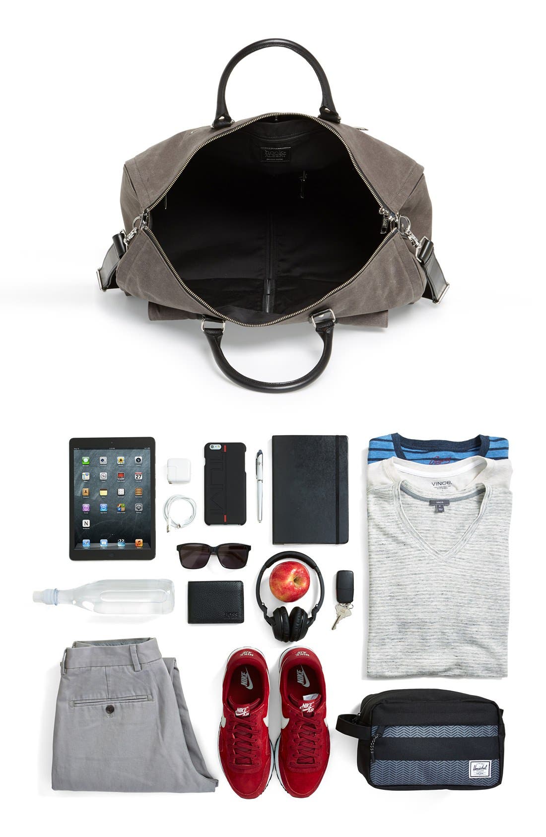 hook + ALBERT Canvas Garment/Duffel Bag, Alternate, color, 