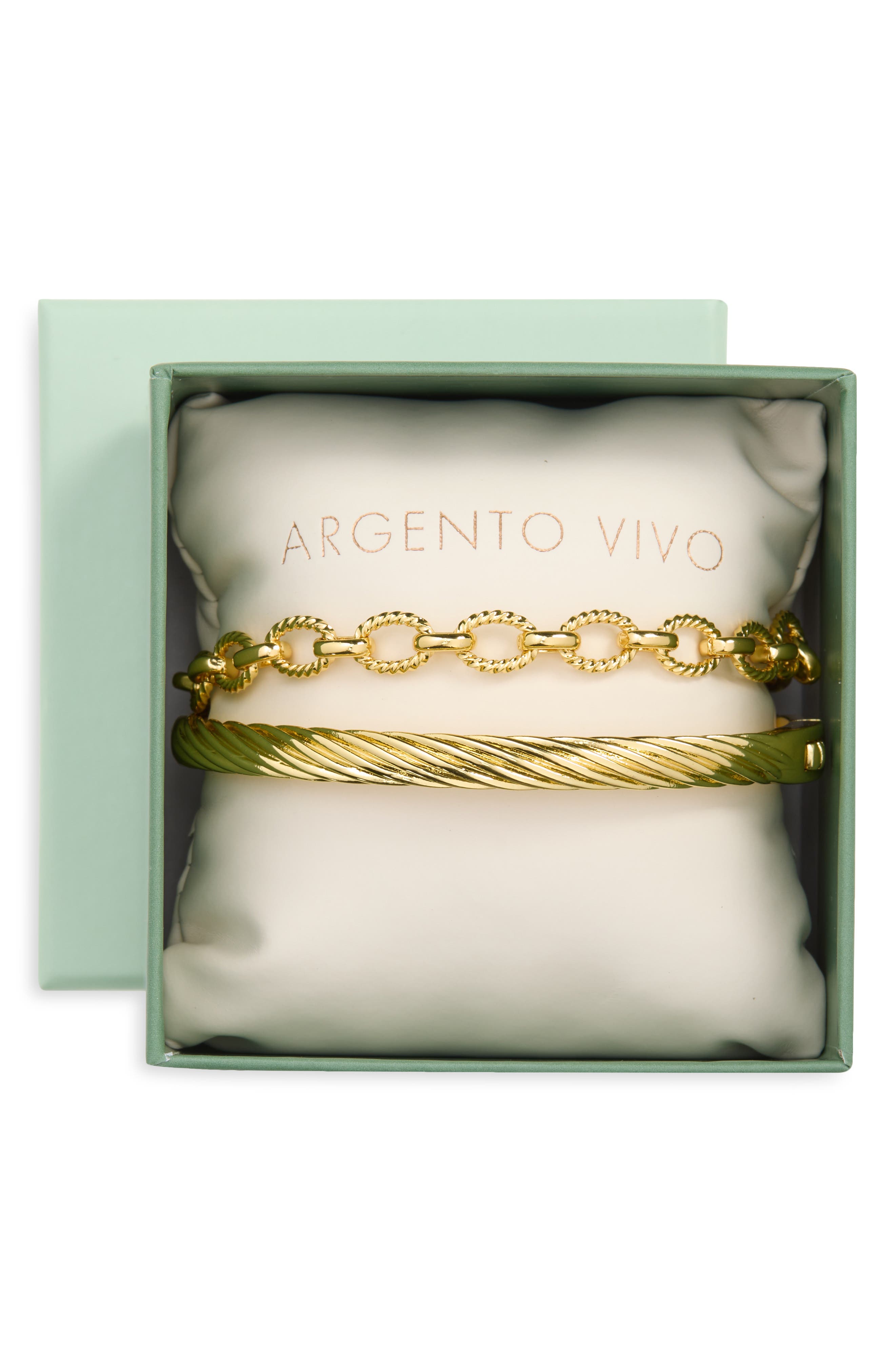 Set of 2 Assorted Textured Bracelets