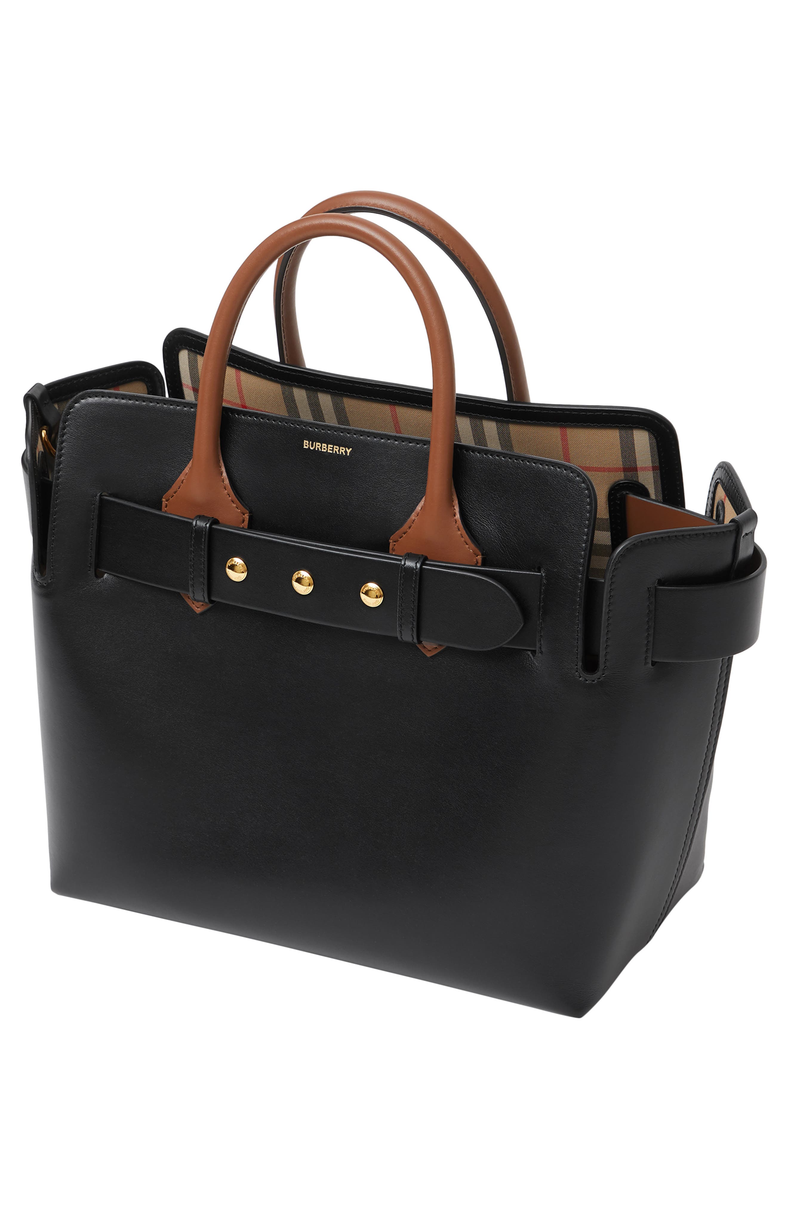 Burberry Small Belt Triple Stud Leather Bag, Alternate, color, 