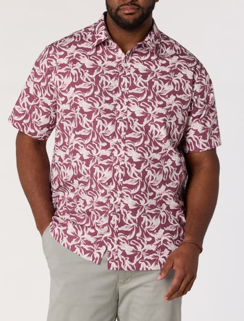 Big & Tall Floral Sport Shirt V3