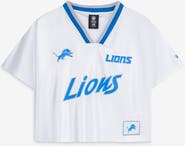 New Era Women's New Era White Detroit Lions Sport Classics Boxy Cropped Fashion Jersey