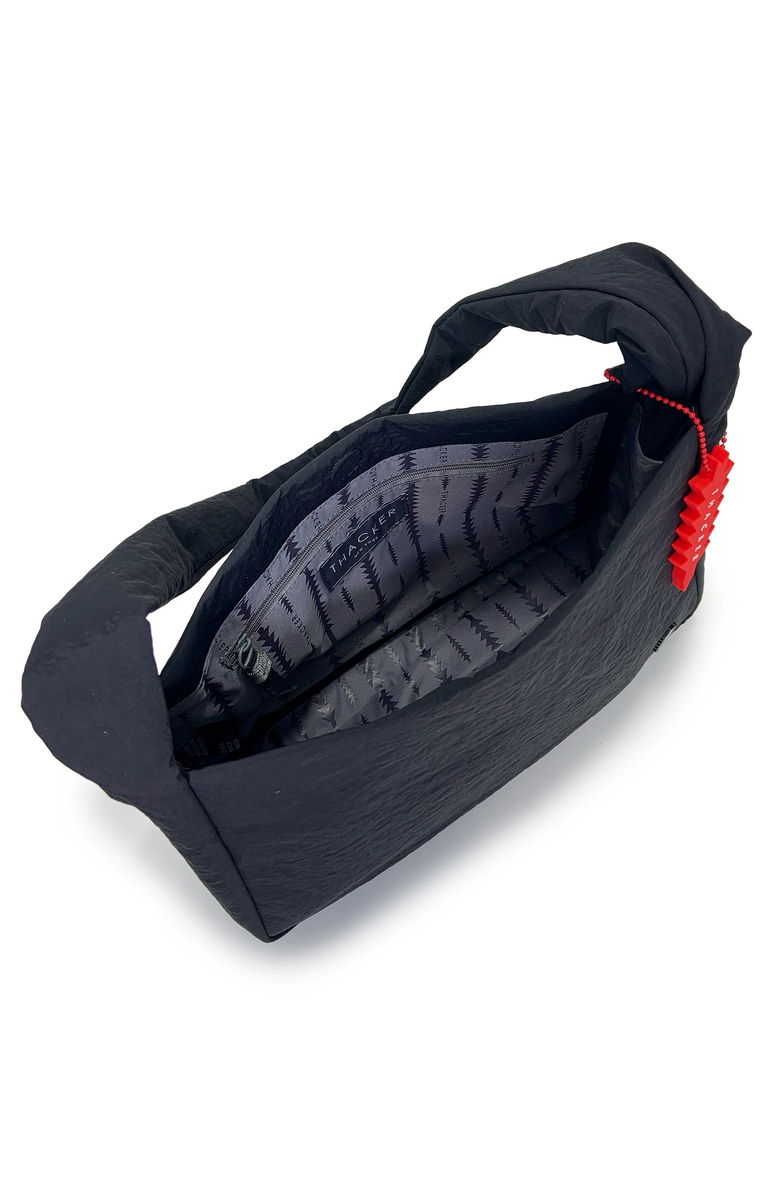 Thacker Sari Water Resistant Hobo Bag, Alternate, color, Black