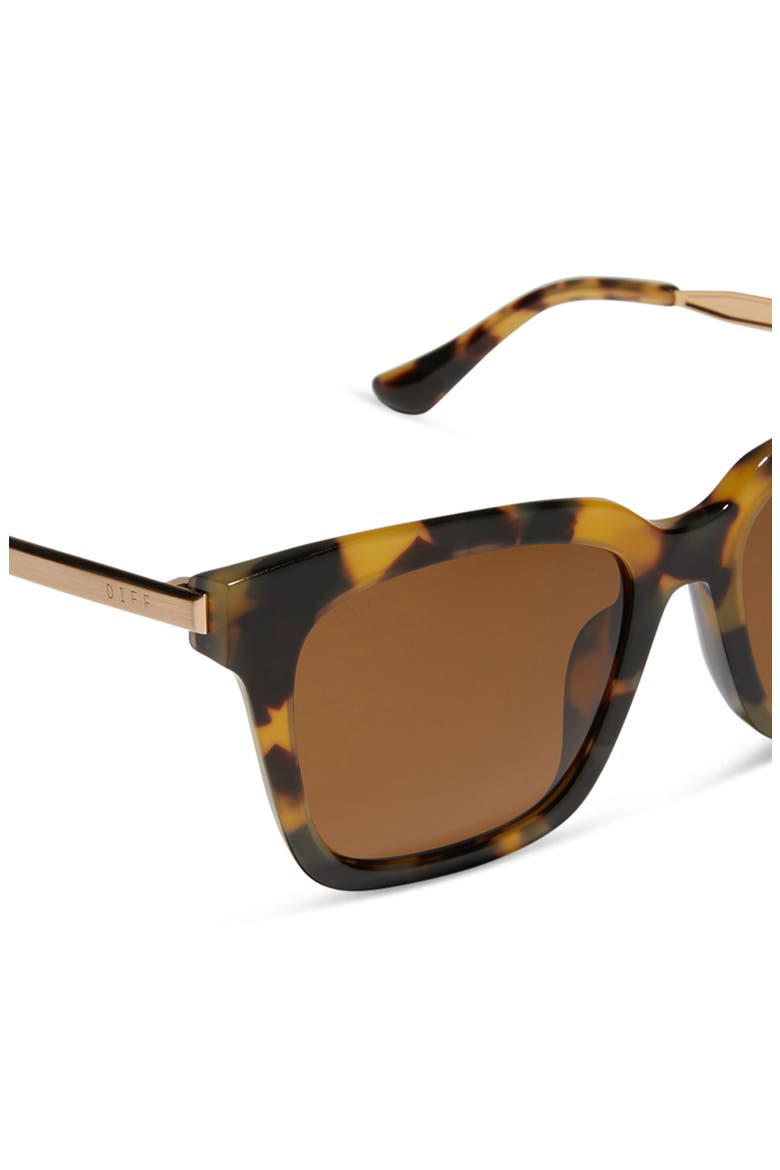 Bella 54mm Polarized Square Sunglasses, Alternate, color, BROWN