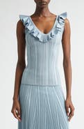 Zimmermann Aster Metallic Frill Sweater Tank