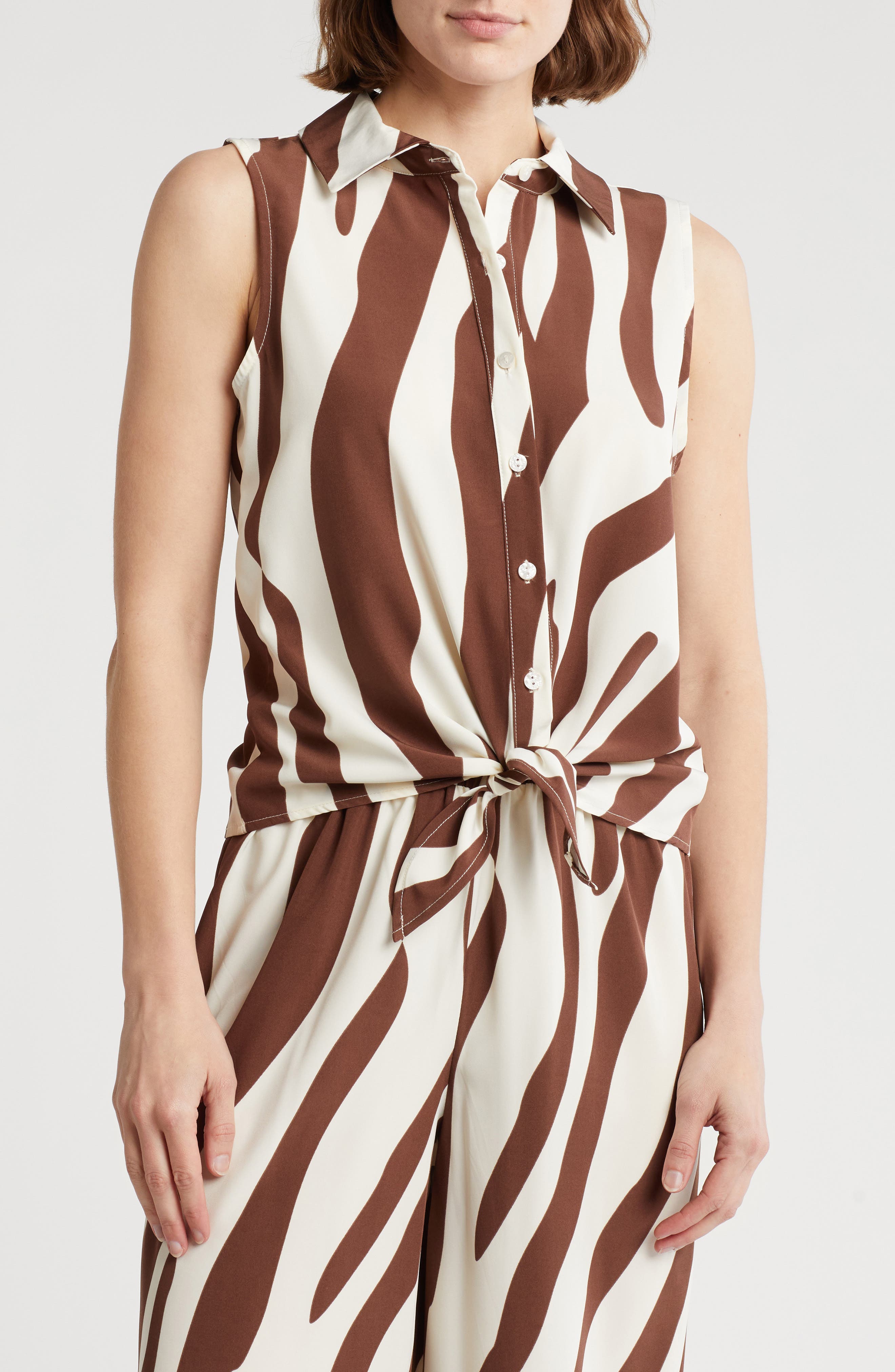 Love By Design Harper Print Sleeveless Blouse