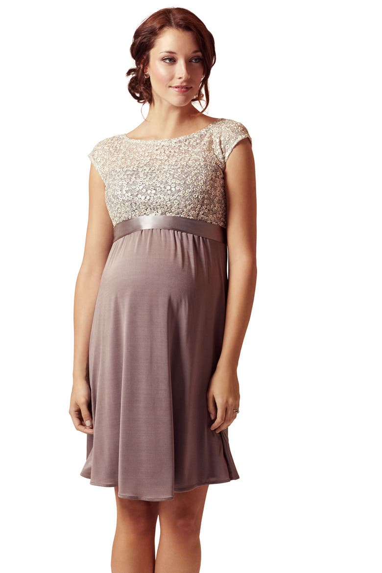 Mia Maternity Dress, Alternate, color, DUSKY TRUFFLE