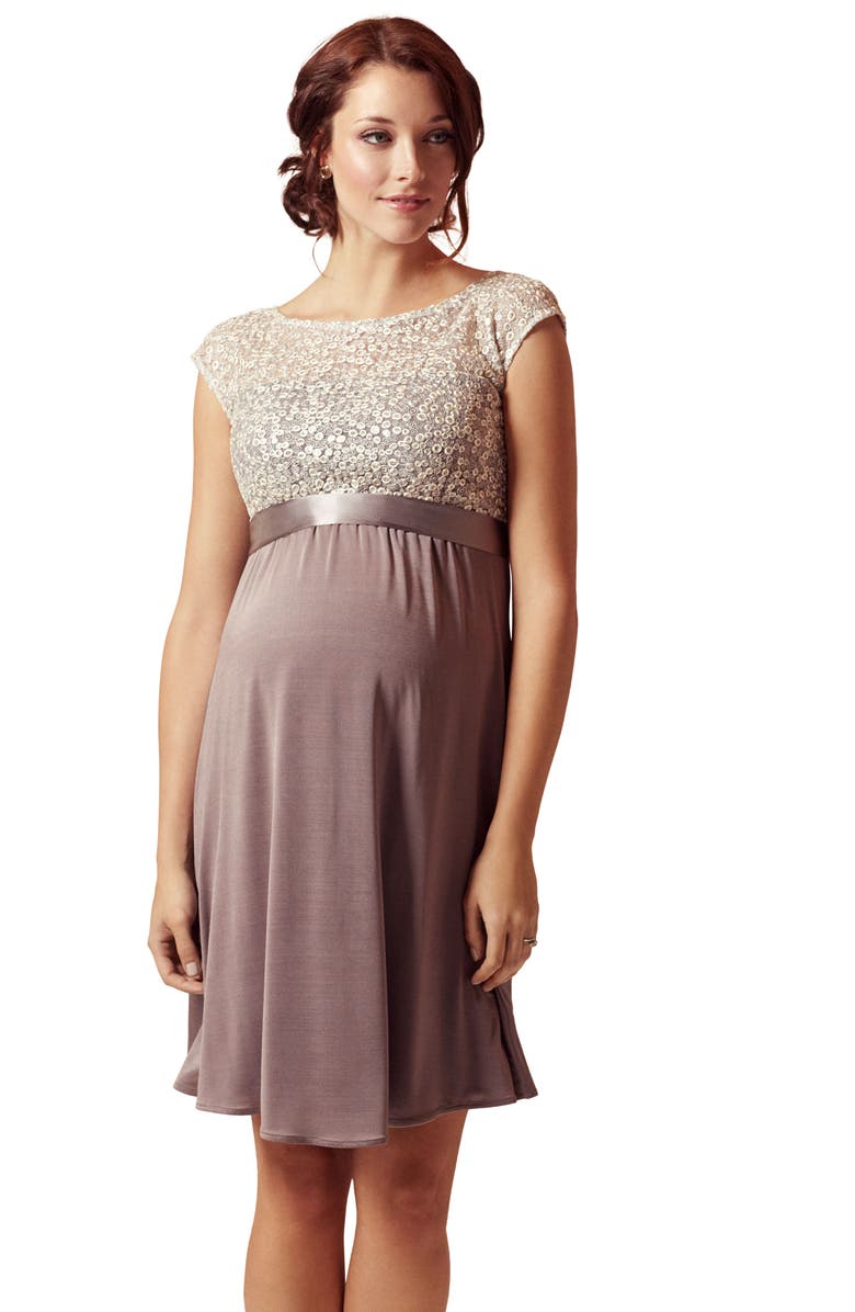Tiffany Rose Mia Embroidered Maternity Cocktail Dress, Alternate, color,