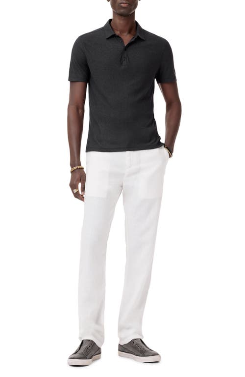 John Varvatos Alvaro Perforated Polo In Black