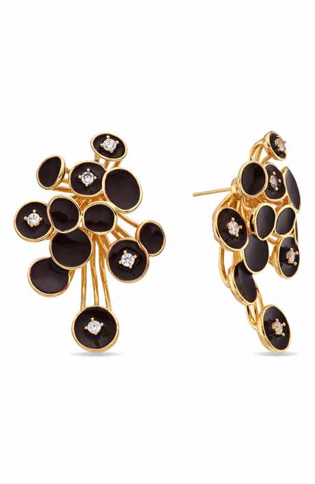 Amara Enamel & Cubic Zirconia Cluster Earrings