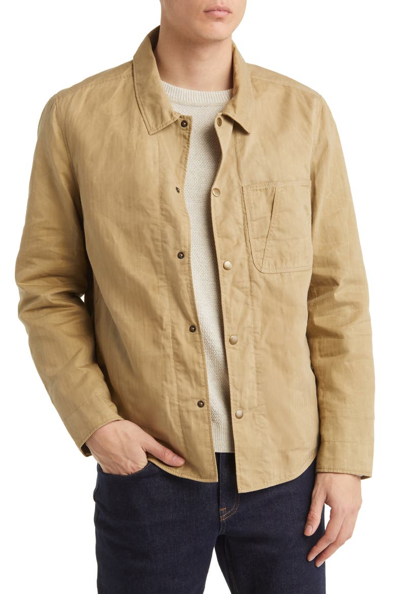 Leroy Organic Cotton Shirt Jacket, Main, color, TAN
