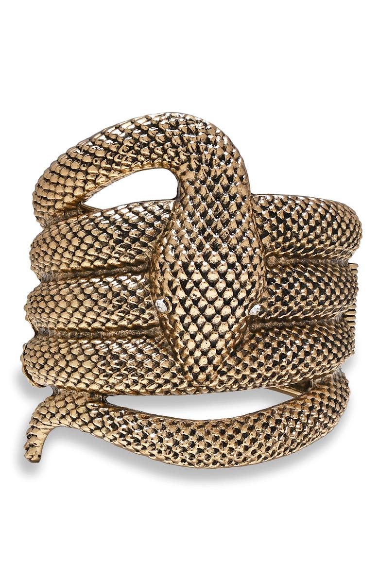 EYE CANDY LOS ANGELES Snake Hinge Bracelet, Main, color, Bronze