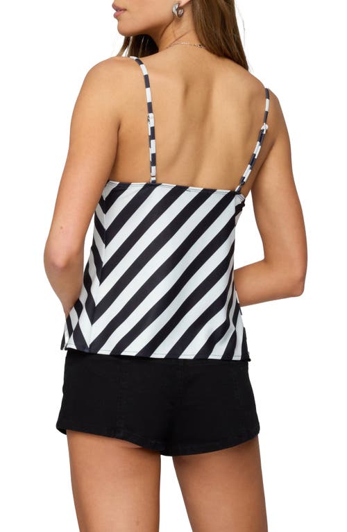EDIKTED EDIKTED NIX STRIPE SPLIT FRONT CAMISOLE