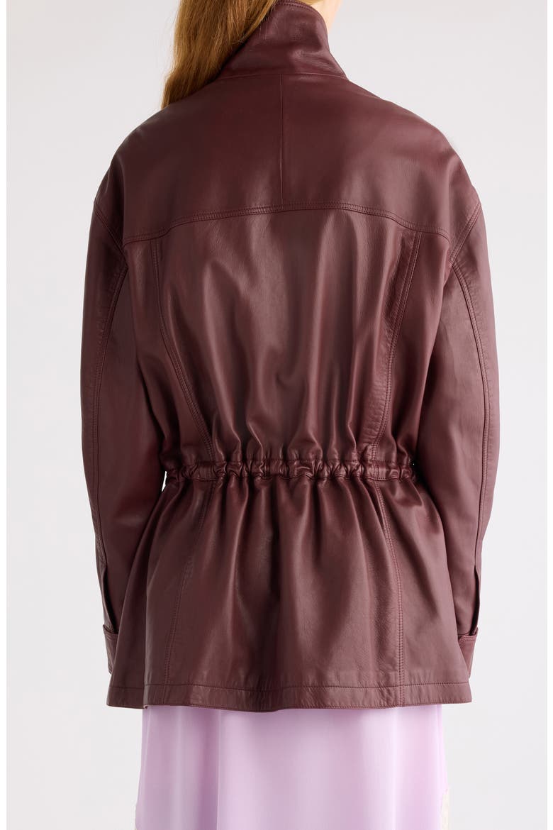 Classic Plongé Leather Parka, Alternate, color, DUSKY BROWN