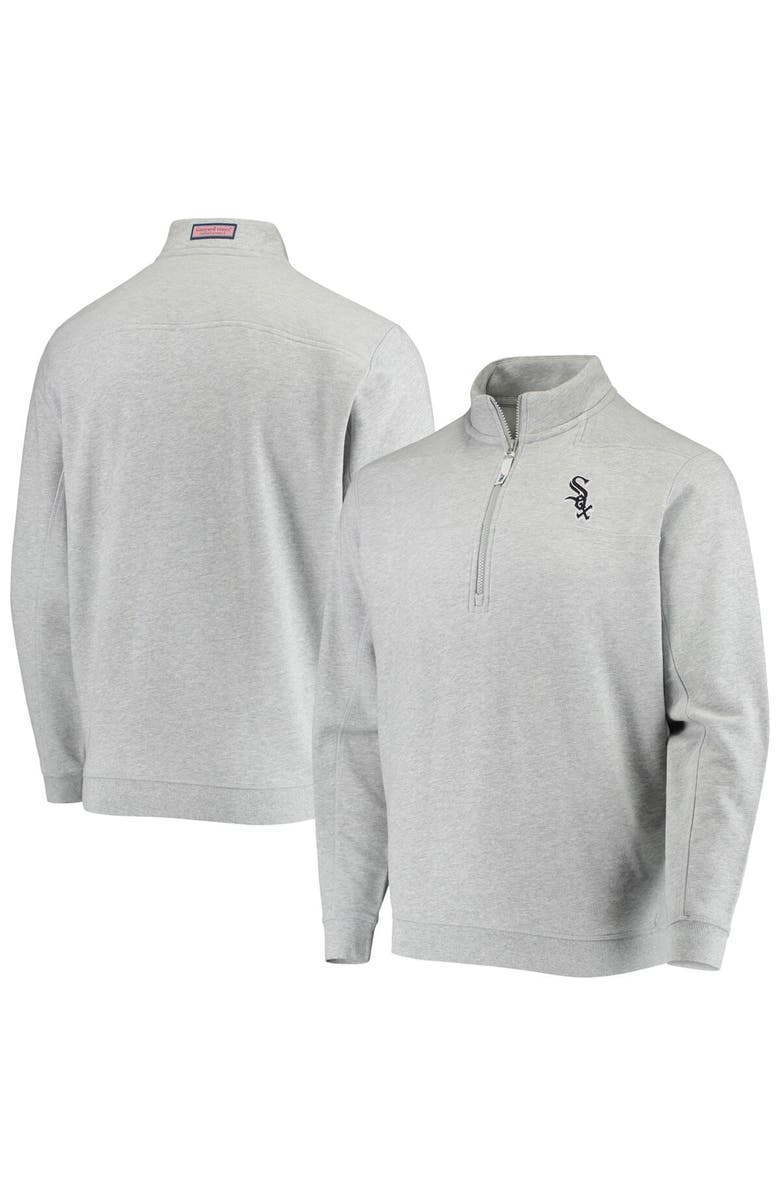 vineyard vines Men's Vineyard Vines Heather Gray Chicago White Sox Shep Shirt Quarter-Zip Sweatshirt, Alternate, color, Heather Gray