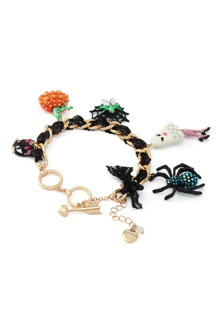 Halloween Charm Toggle Bracelet, Alternate, color, GOLD/ MULTI