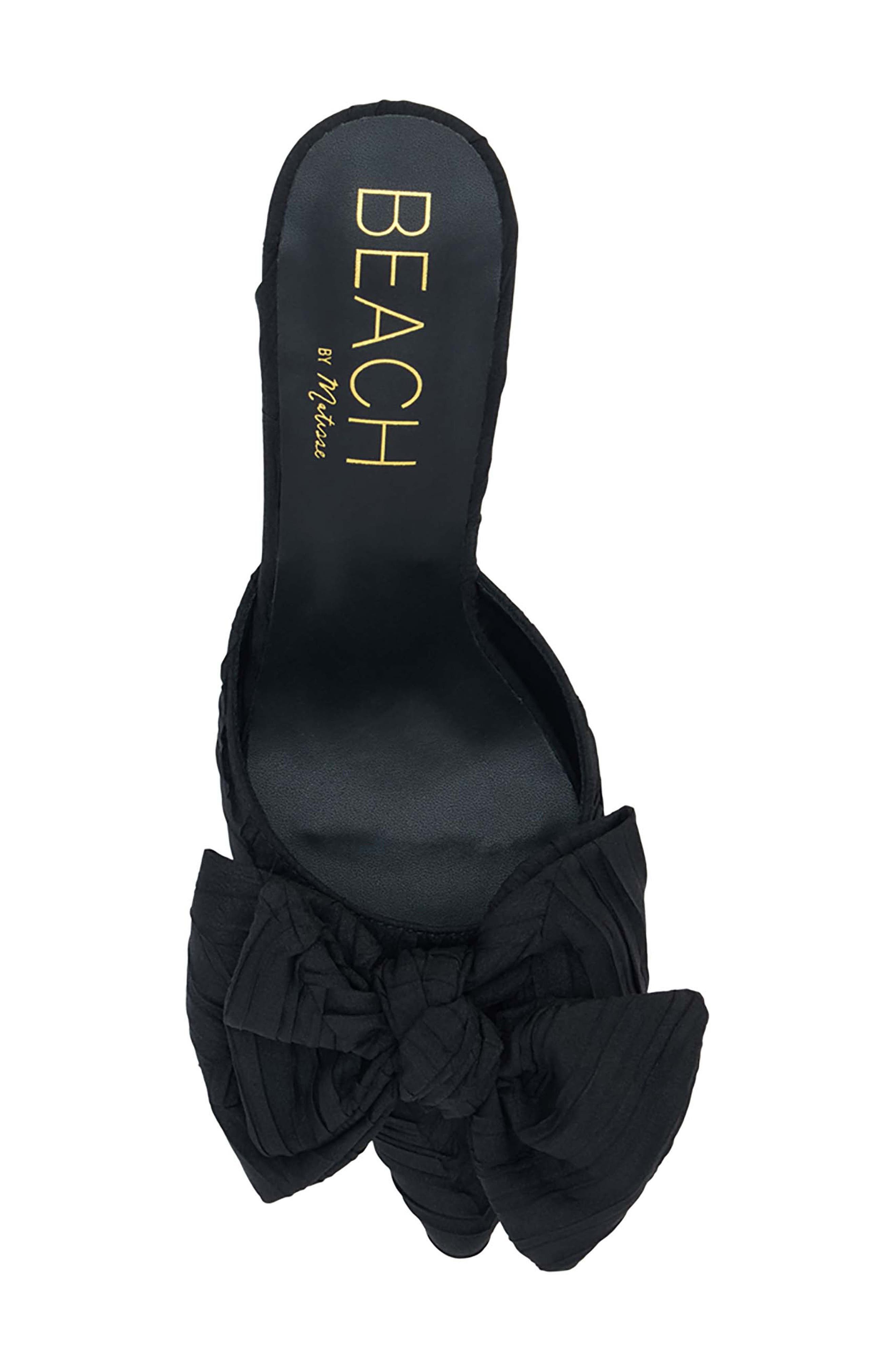 Coconuts by Matisse Goldie Bow Pointed Toe Mule, Alternate, color, Black