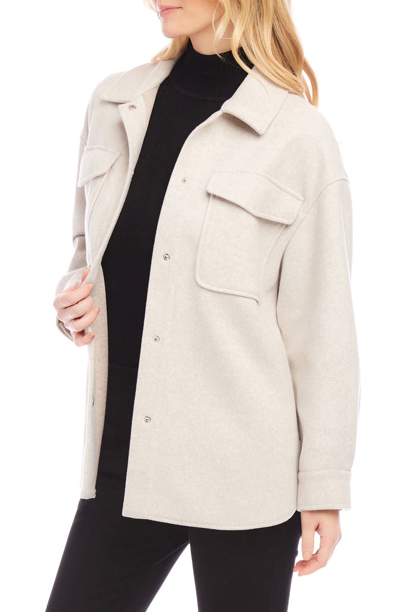 Karen Kane Oversize Shirt Jacket, Alternate, color, Stone
