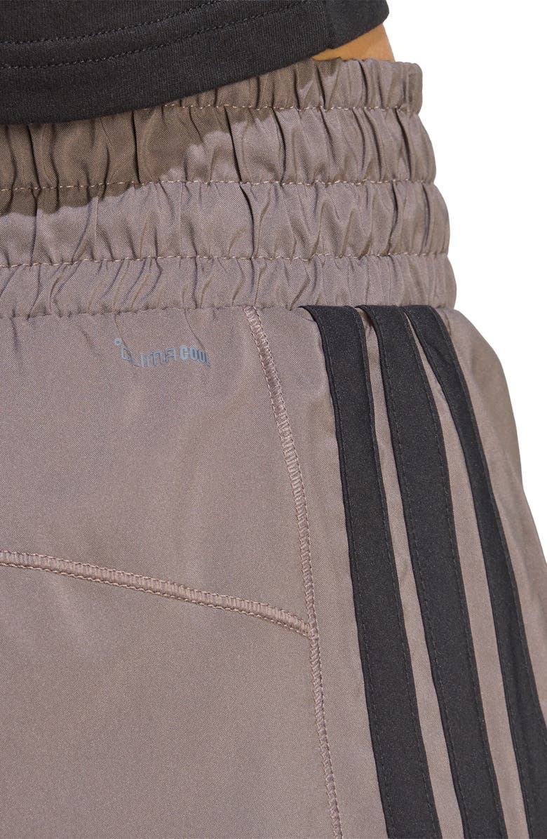 adidas Pacer High Waist Training Shorts, Alternate, color, Charcoal/Black