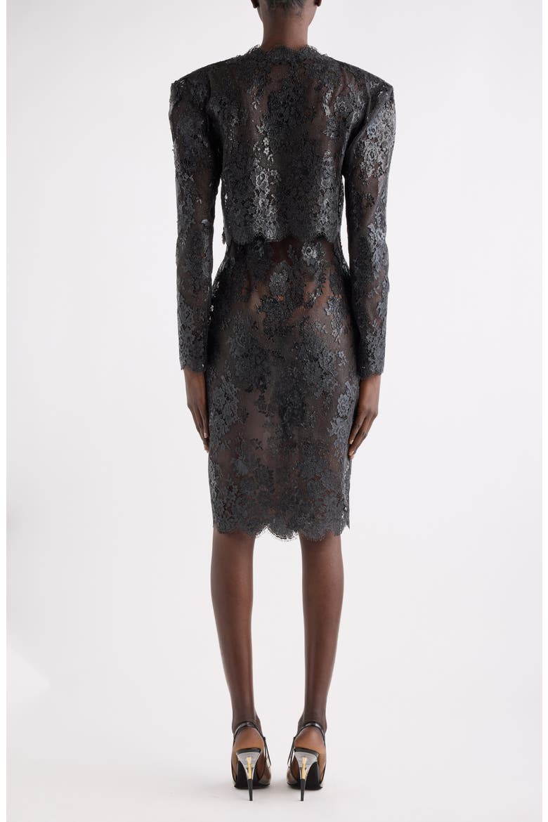 Jewel Button Minidress, Alternate, color, NOIR