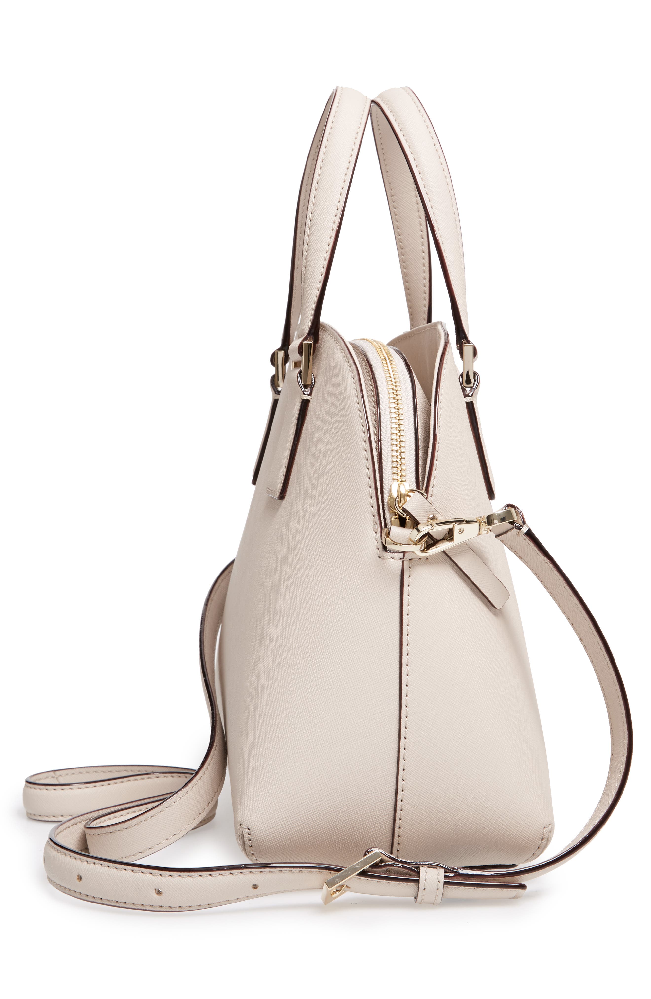 cameron street - lottie leather satchel, Alternate, color, TUSK