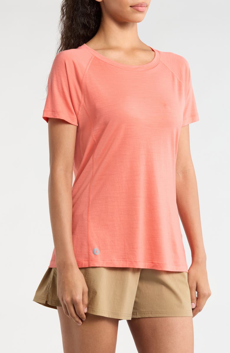 Smartwool Ultralite Crewneck T-Shirt, Alternate, color, Coral Reef
