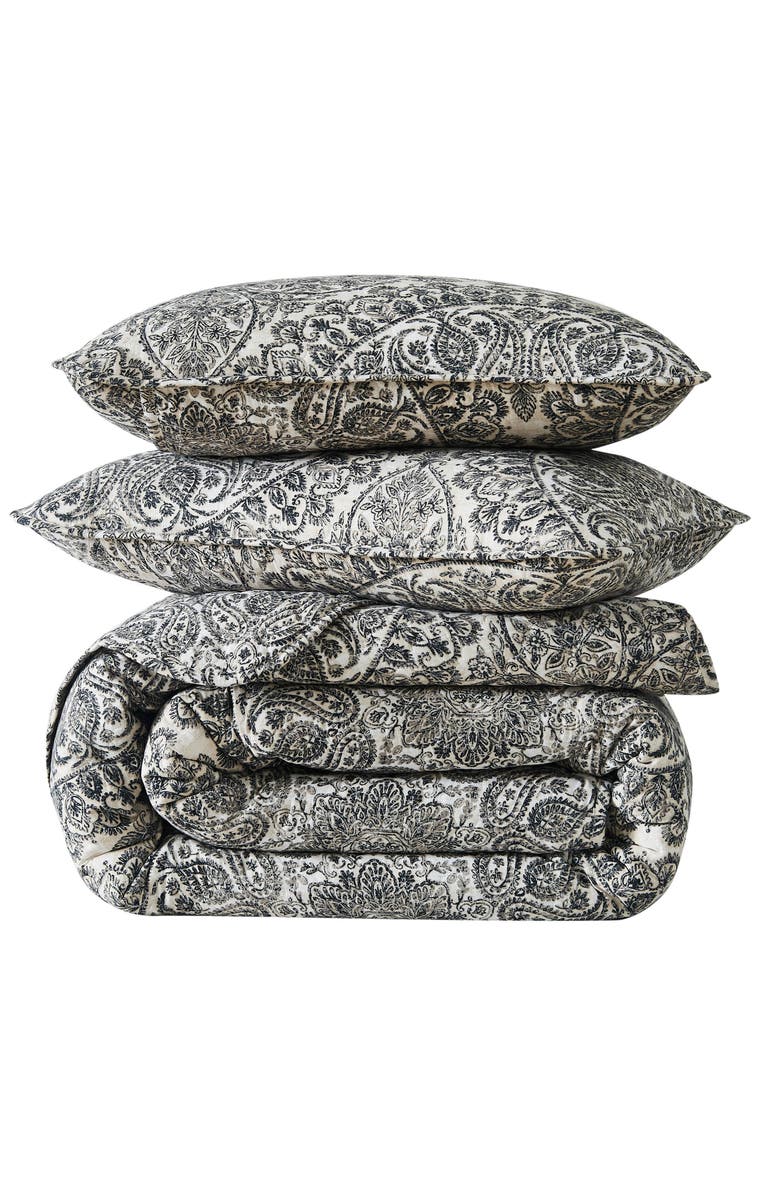 SOUTHSHORE FINE LINENS Ashanti Quilt & Sham Set, Main, color, Grey