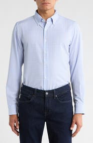 DENIM AND FLOWER Plaid Performance Button-Up Shirt