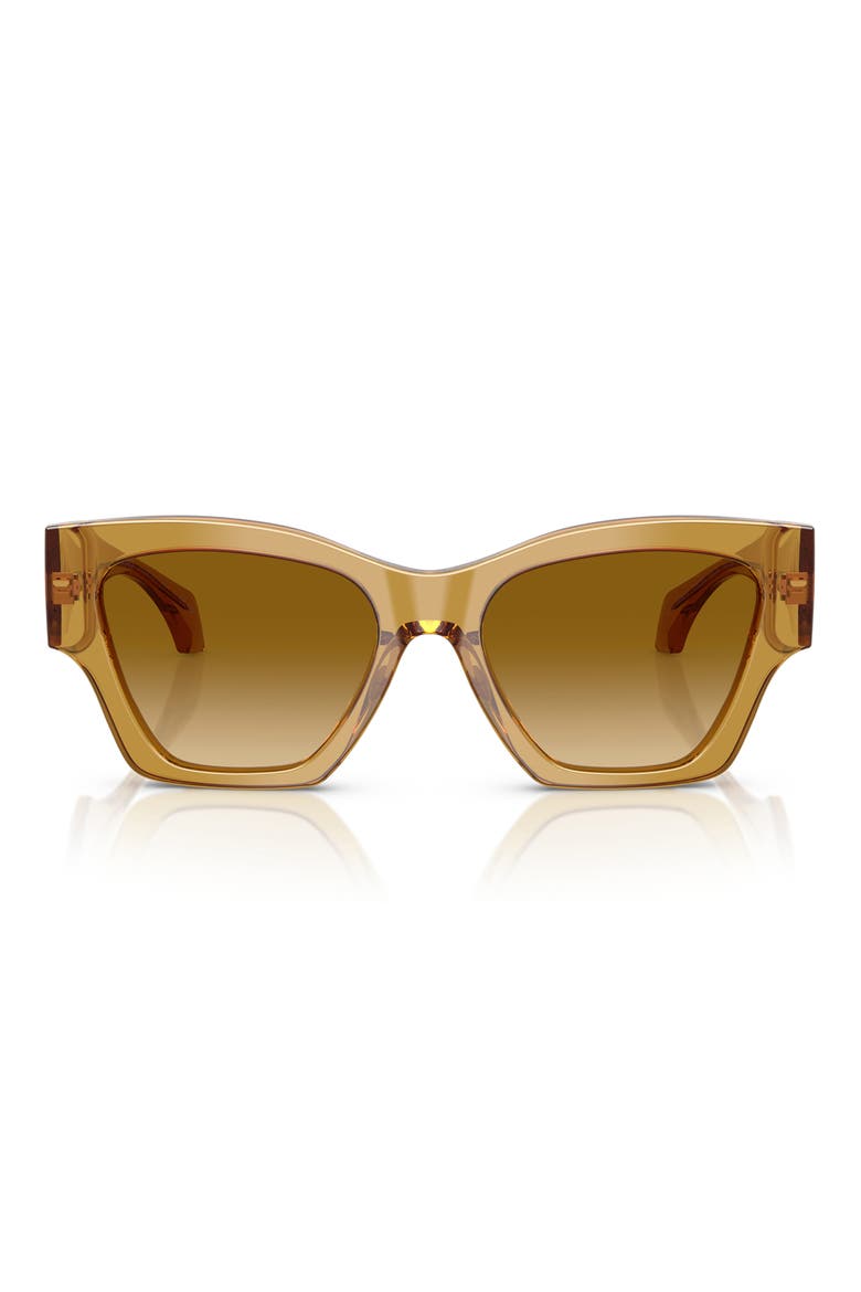 53mm Cat Eye Sunglasses, Main, color, TRANSPARENT HONEY/ YELLOW