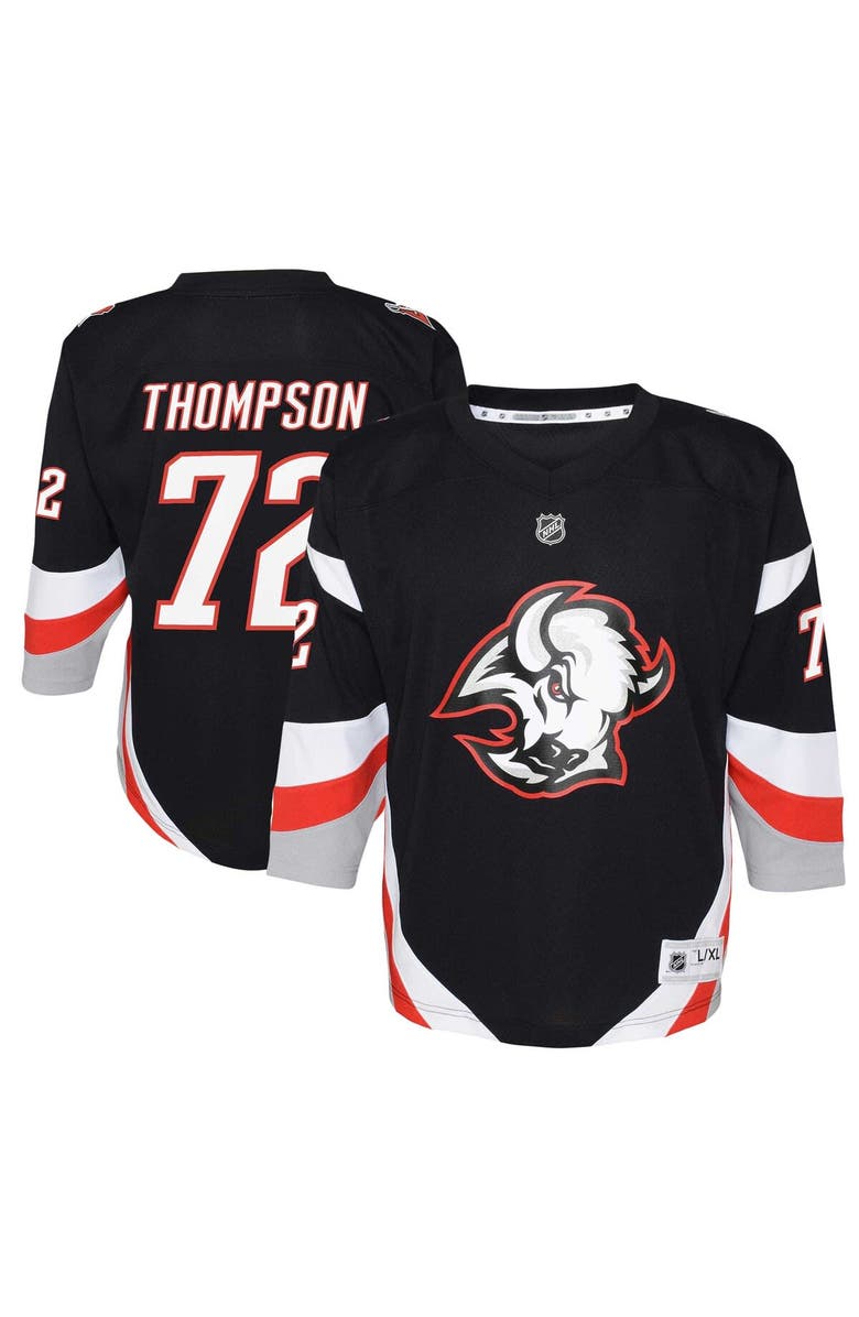 Outerstuff Youth Tage Thompson Black Buffalo Sabres  Alternate Replica Player Jersey, Main, color, 