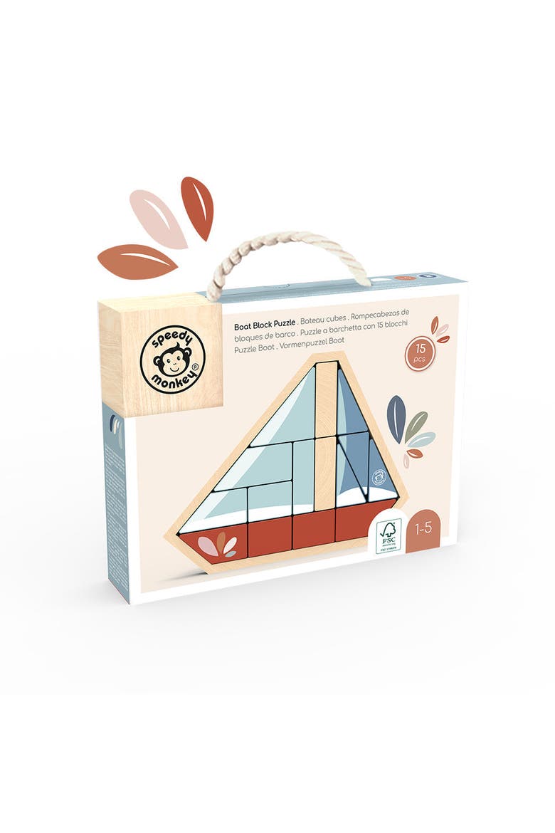 Boat Block Puzzle, Alternate, color, Multi