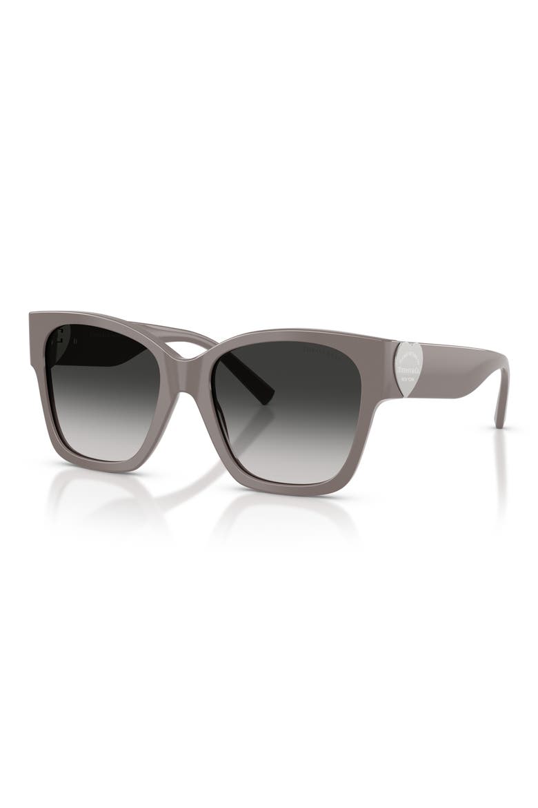 54mm Gradient Square Sunglasses, Alternate, color, CHOCOLATE TRUFFLE / GREY