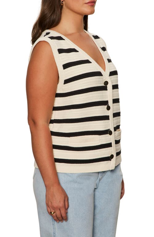 Sanctuary Textured Sweater Vest In Brown