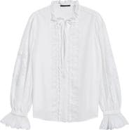 KOBI HALPERIN Lacey Cotton & Silk Voile Shirt