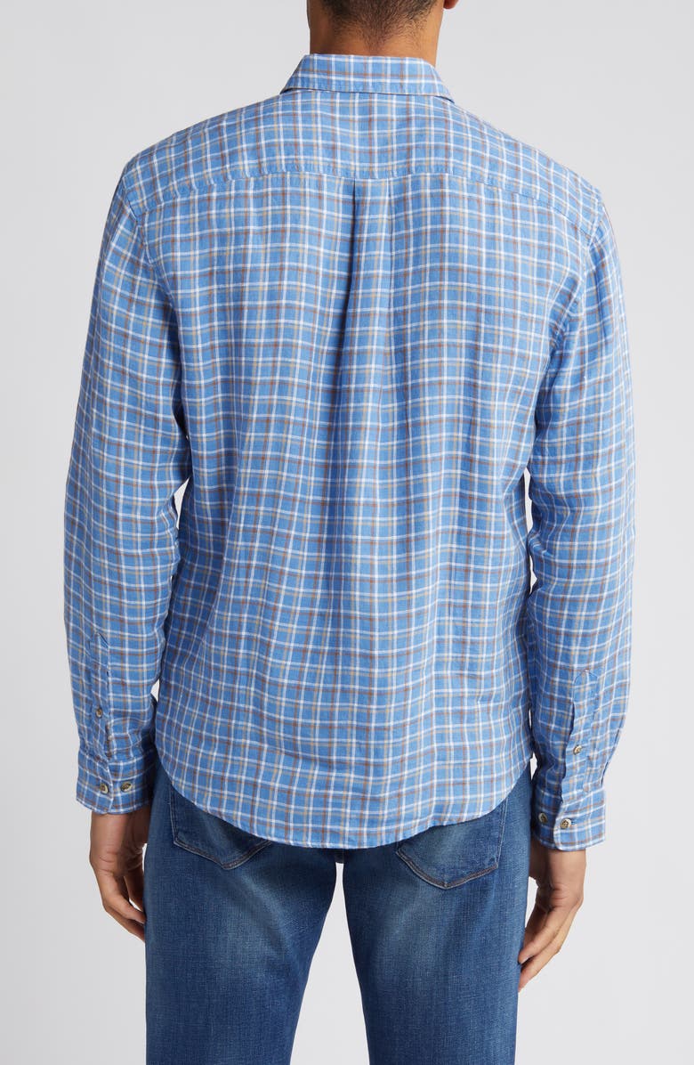 johnnie-O Omar Check Linen Button-Up Shirt | Nordstromrack