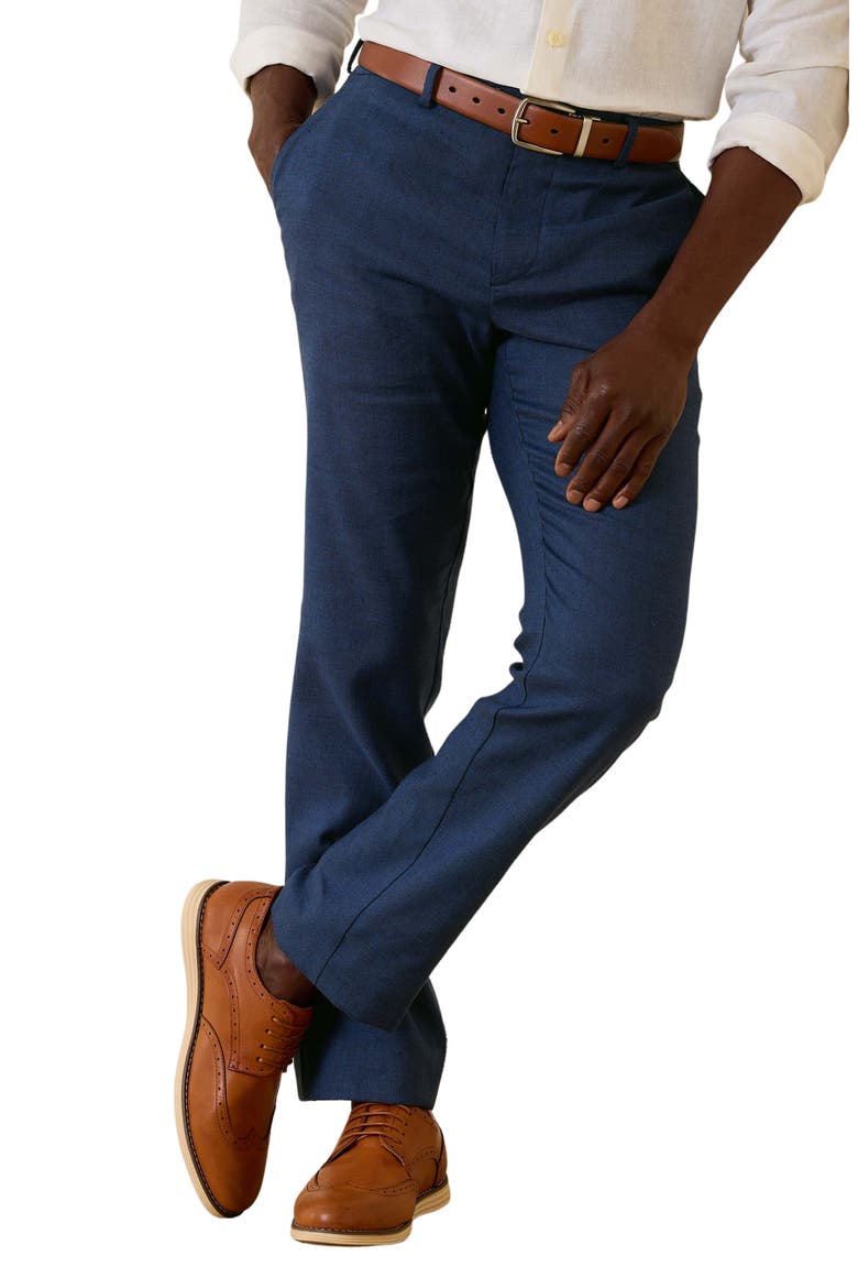 Lahaina Bay Linen Blend Pants, Main, color, NAVY