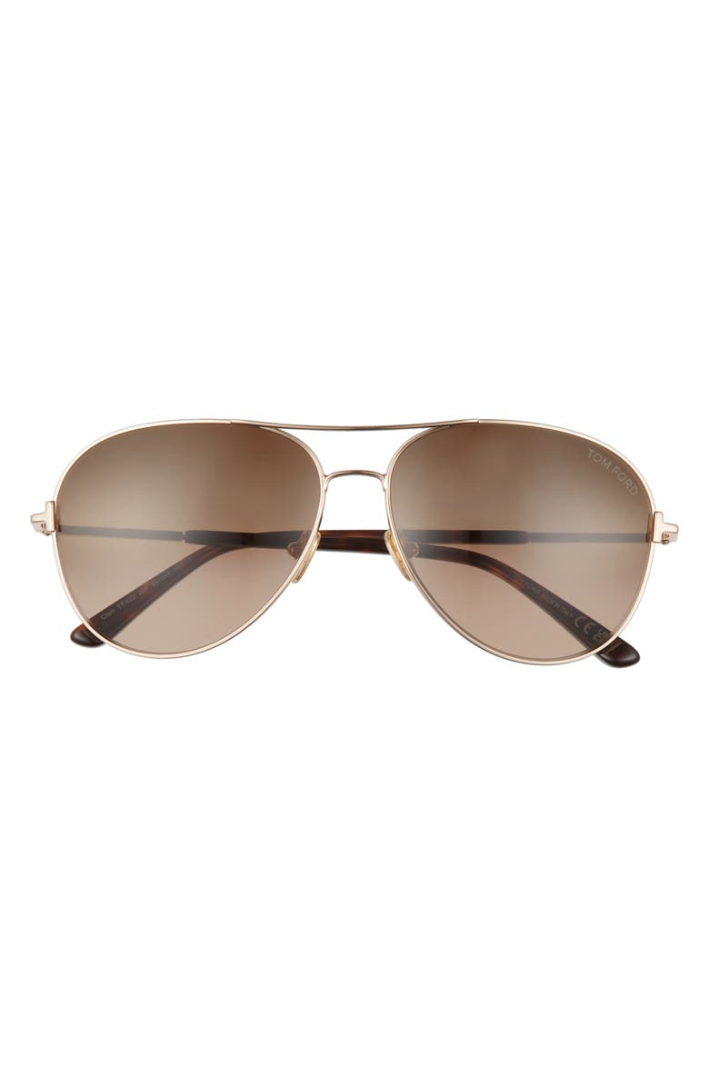 TOM FORD Clark 59mm Gradient Pilot Sunglasses, Main, color,