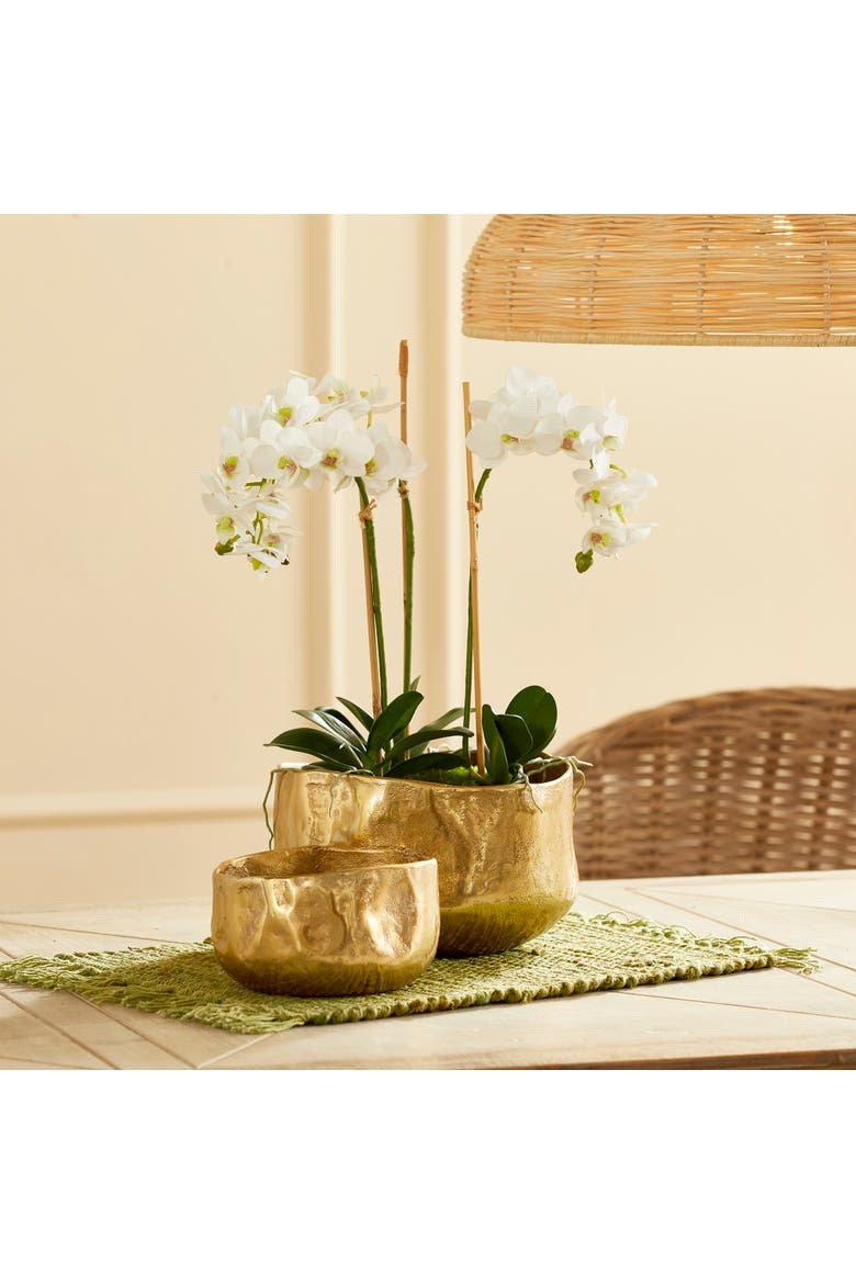 Amelia Cachepots, Set of 2, Alternate, color, Gold