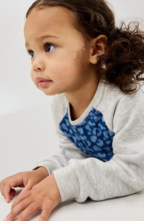 Next Kids' Leopard Raglan Sleeve Dress In Blue