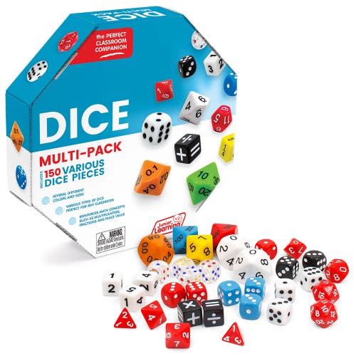 Junior Learning Dice Multipack 150 Pieces in Multicolored 
