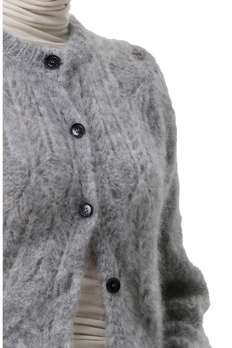 Odette Fuzzy Cardigan, Alternate, color, HEATHER GREY L
