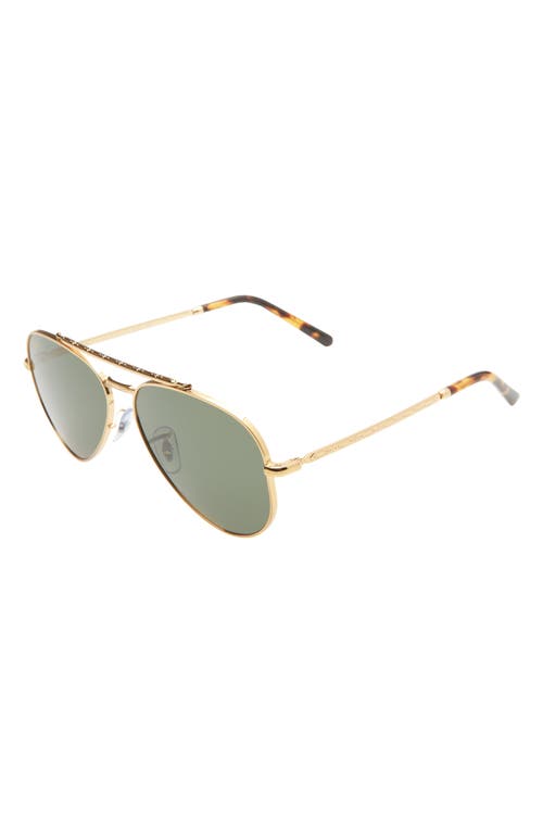 Ray Ban Ray-ban New Aviator 62mm Oversize Pilot Sunglasses In Gold