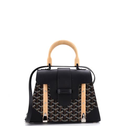 Saigon Top Handle Bag Coated Canvas with Leather PM