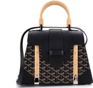 Pre-Owned Goyard Saigon Top Handle Bag Coated Canvas with Leather PM