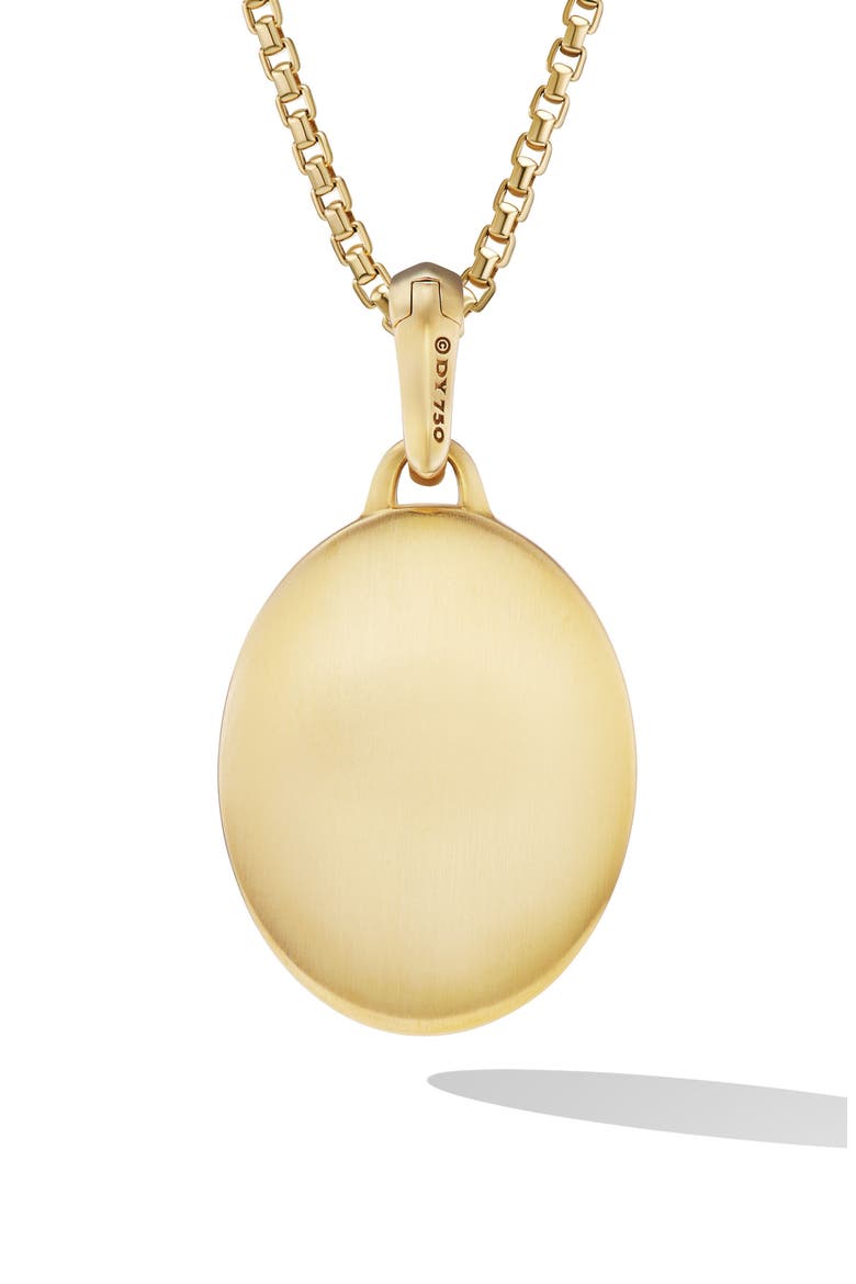 Mary Amulet in 18K Yellow Gold with Diamonds, Alternate, color, 18K GOLD