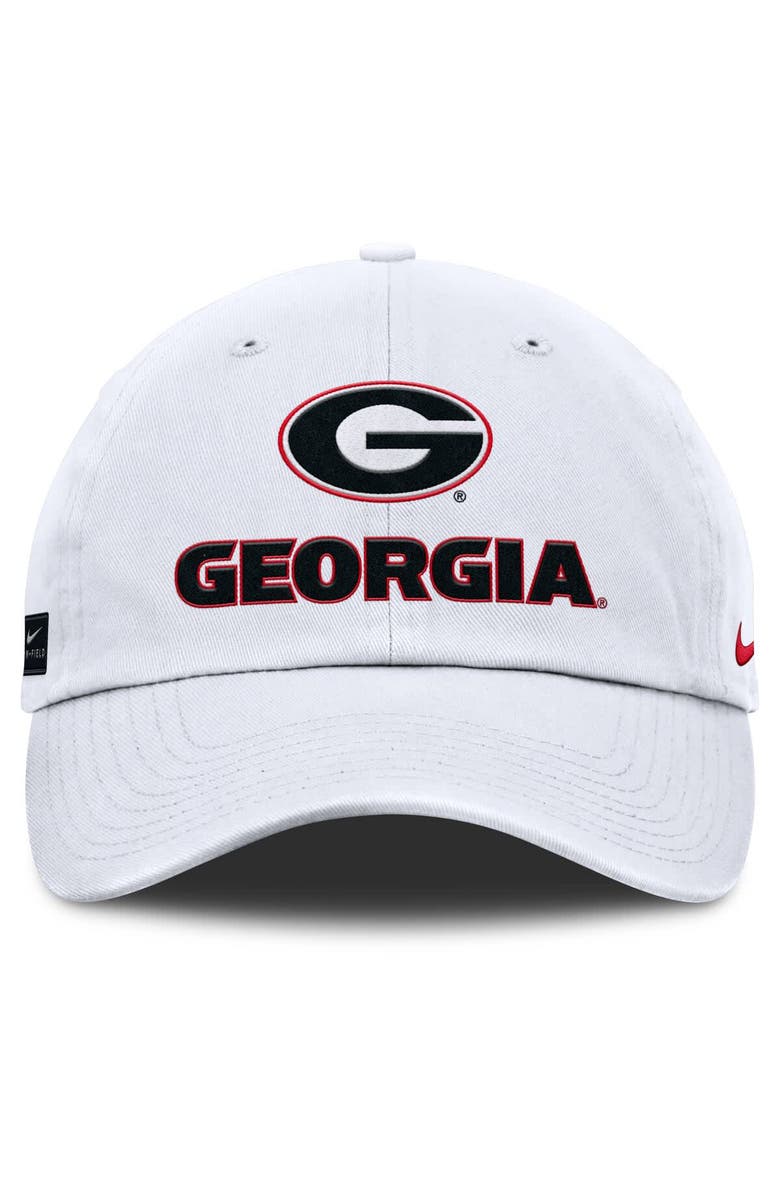 Nike Men's Nike White Georgia Bulldogs 2025 Sideline Club Adjustable Hat, Alternate, color, 