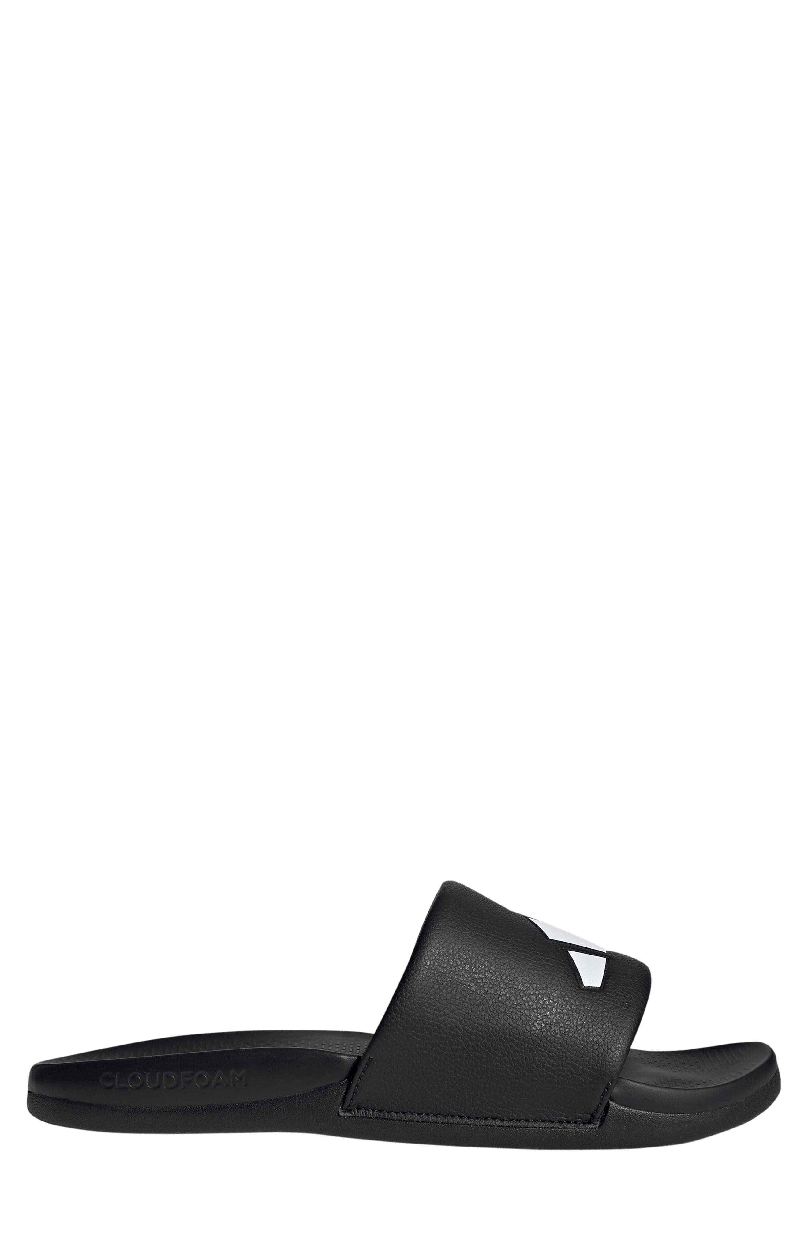 adidas Gender Inclusive Adilette Comfort 2.0 Slide Sandal, Alternate, color, Black/ White/ Black