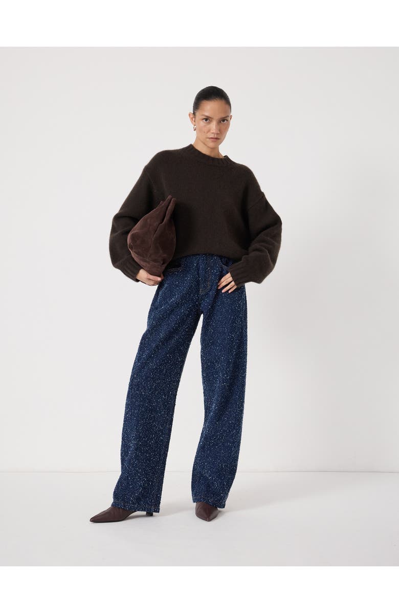 Hush Saskia Textured Straight Leg Jeans, Alternate, color, Rinse Wash