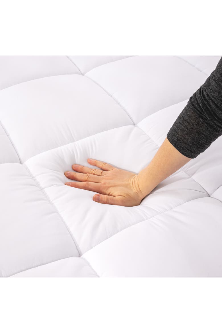 Pillow-Top Reversible Mattress Pad - Full XL, Alternate, color, White