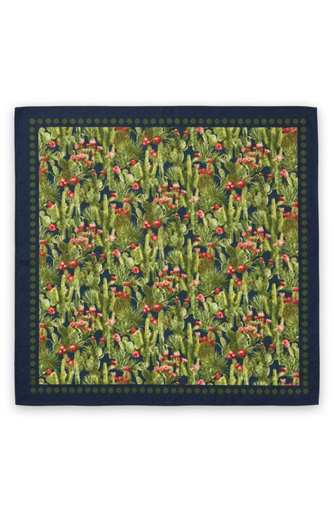 Floral Border Square Bandana
